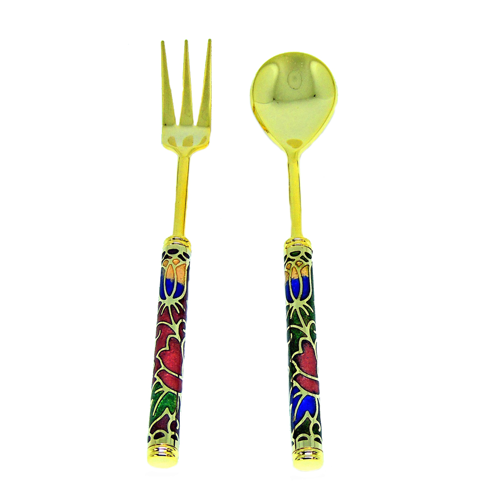 湯匙設計，紀念湯匙， 景泰藍紀念湯匙與餐叉組